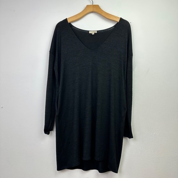 WILFRED Free Aritzia Gail Black V-neck Long Sleeve Tunic Dress XXS - Picture 2 of 9